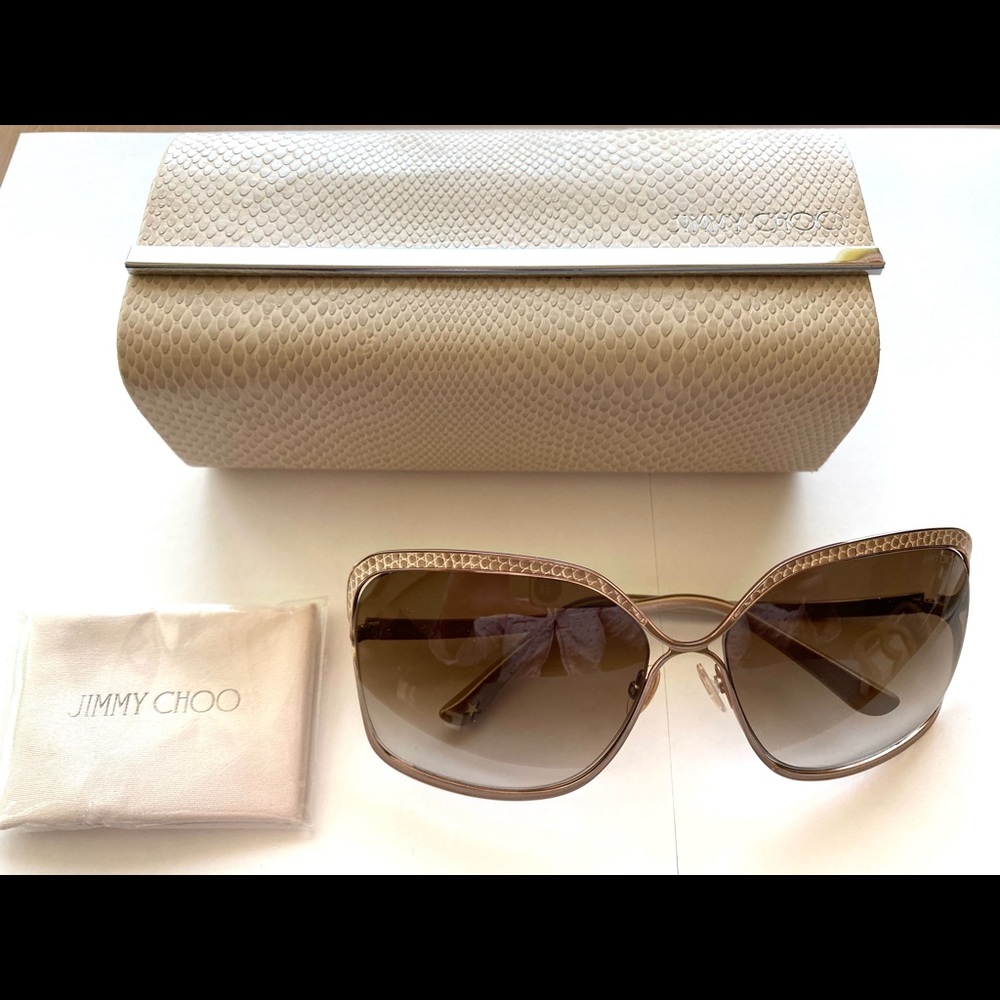 Jimmy Choo Snakeskin Square Sunglasses